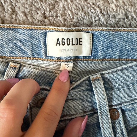 Agolde Riley High Rise Straight Crop Jeans - Picture 4 of 5